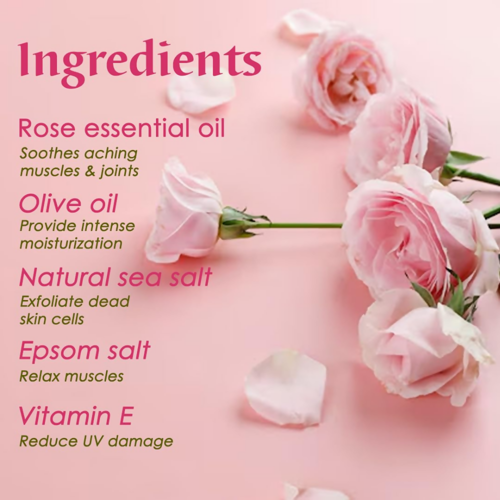 VedicAyurveda Rose Bath Salt | Grocsy