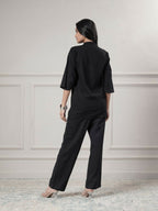 Joban Fashion Women's Black Top With Pant | Grocsy