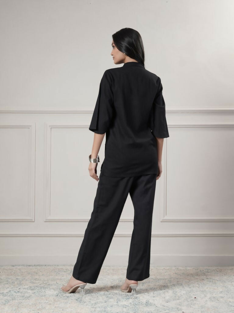 Joban Fashion Women's Black Top With Pant | Grocsy