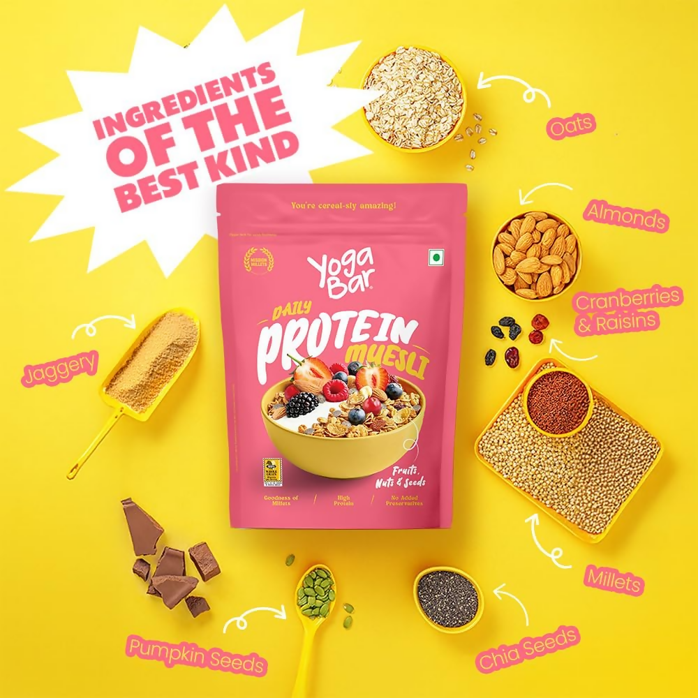 Yoga Bar Daily Protein Muesli Fruits, Nuts & Seeds | Grocsy