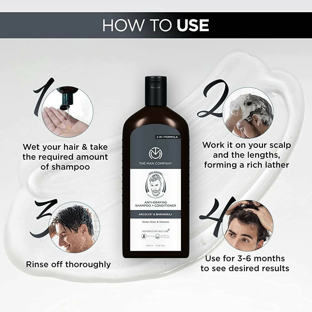 The Man Company Anti-Graying Shampoo & Conditioner for Men | Grocsy