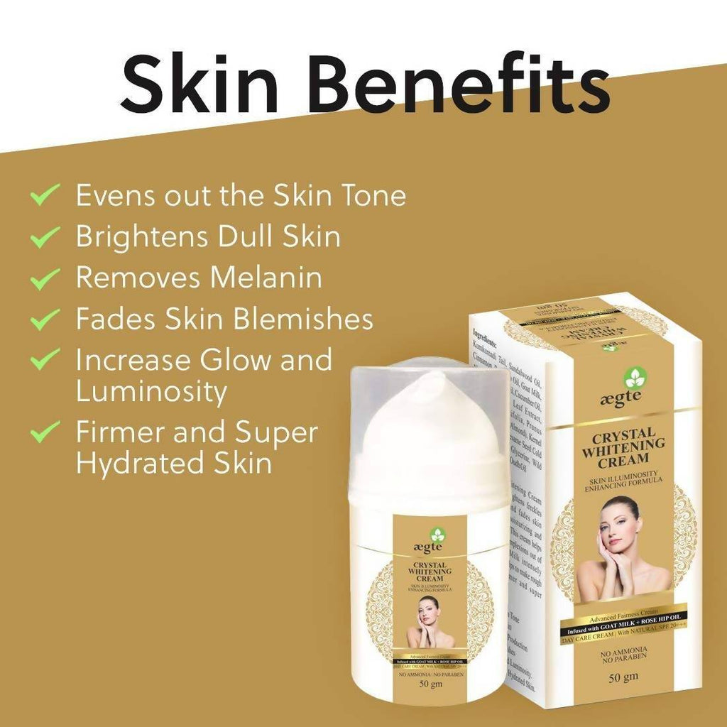 Aegte Crystal Whitening Cream Skin Illuminosity Enhancing Formula | Grocsy