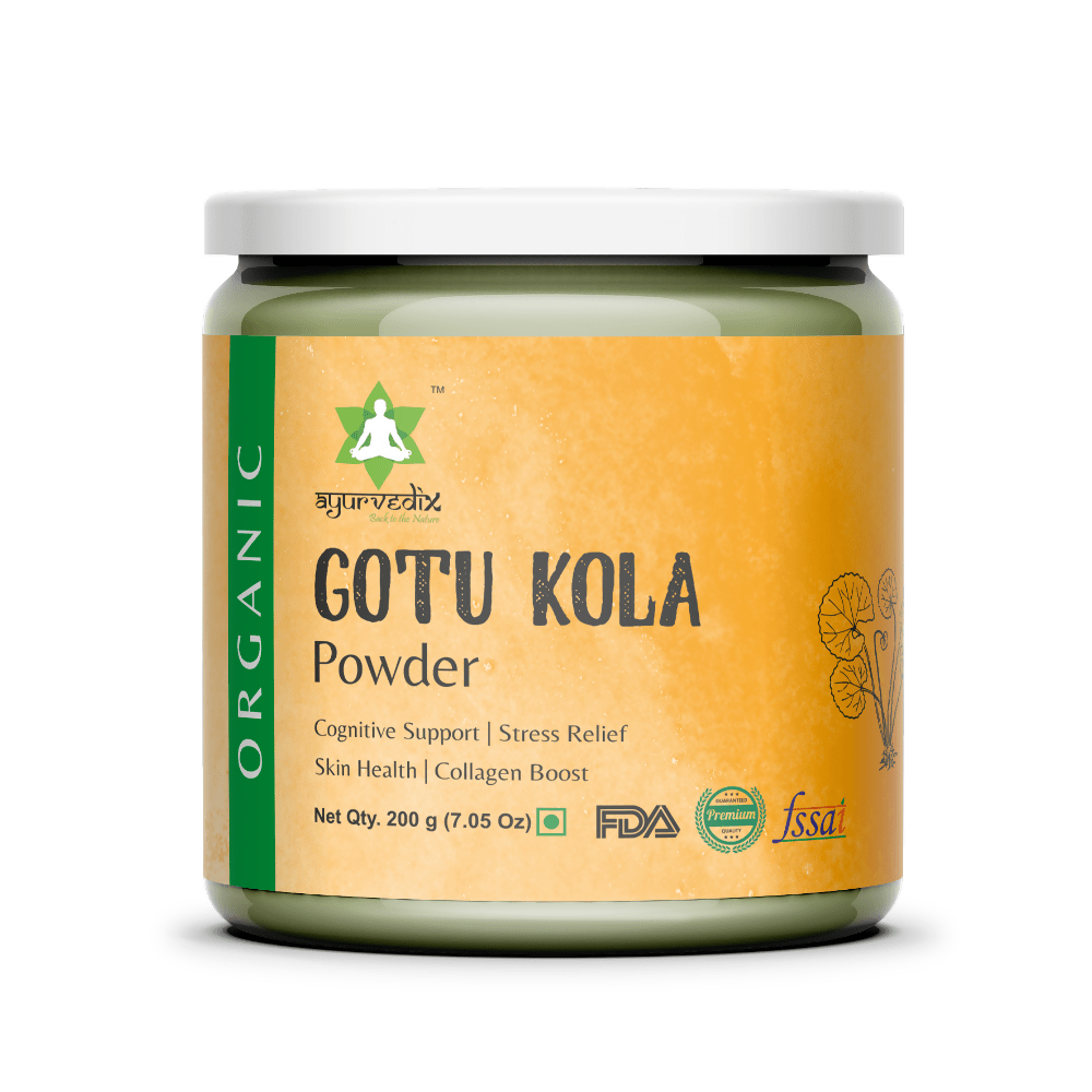 Ayurvedix Organic Gotu Kola Leaf Extract Powder | Grocsy