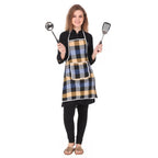 Glun Waterproof Cotton Kitchen Apron With Front Pocket-Multicolour (Pack of 2) | Grocsy