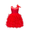 Asmaani Baby Girl's Red Color Satin Knee Length Frock (AS-dress-22092 ) | Grocsy