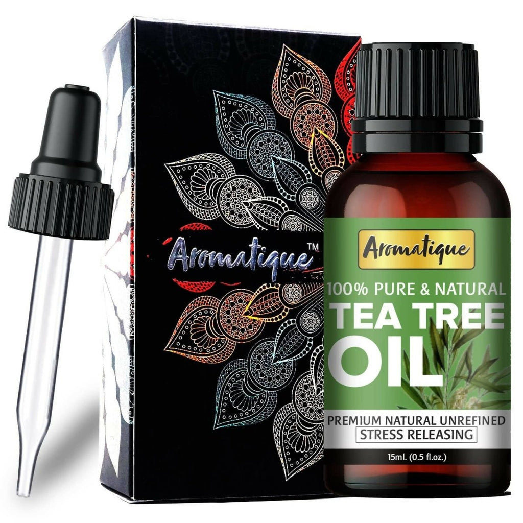 Aromatique Tea Tree Essential Oil for Skin Acne, Hair | Grocsy