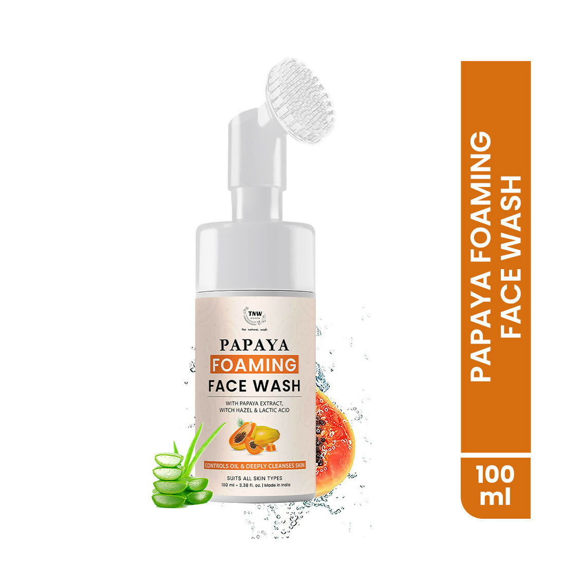 The Natural Wash Papaya Foaming Face Wash | Grocsy