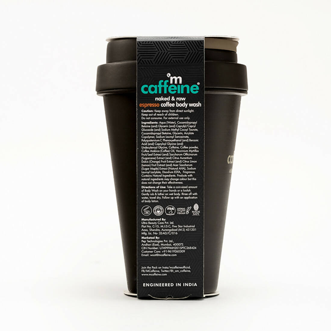 mCaffeine Naked & Raw Coffee Espresso Body Wash | Grocsy