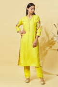 Joban Fashion Muslin Cotton Mustard Color Kurta Set | Grocsy
