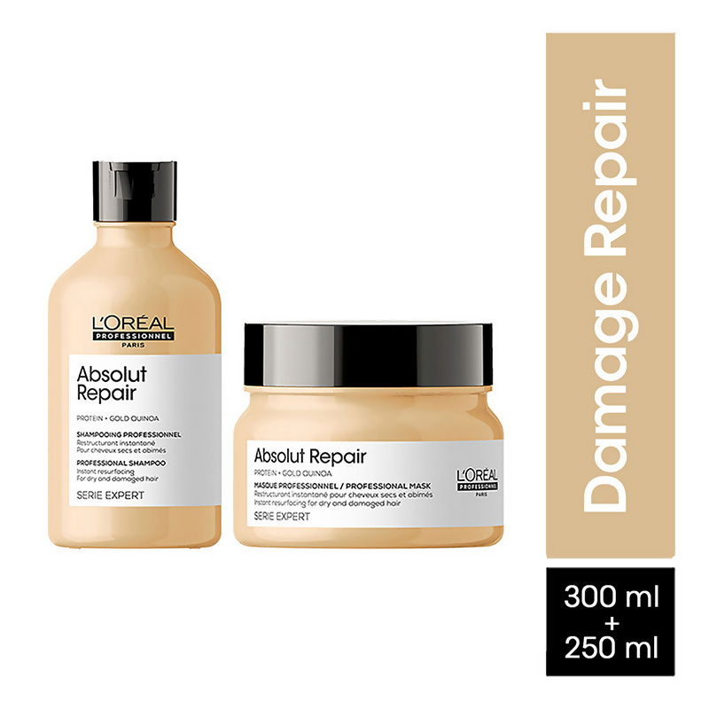 L'Oreal Professionnel Absolut Repair Shampoo& Hair Mask Combo, Serie Expert | Grocsy