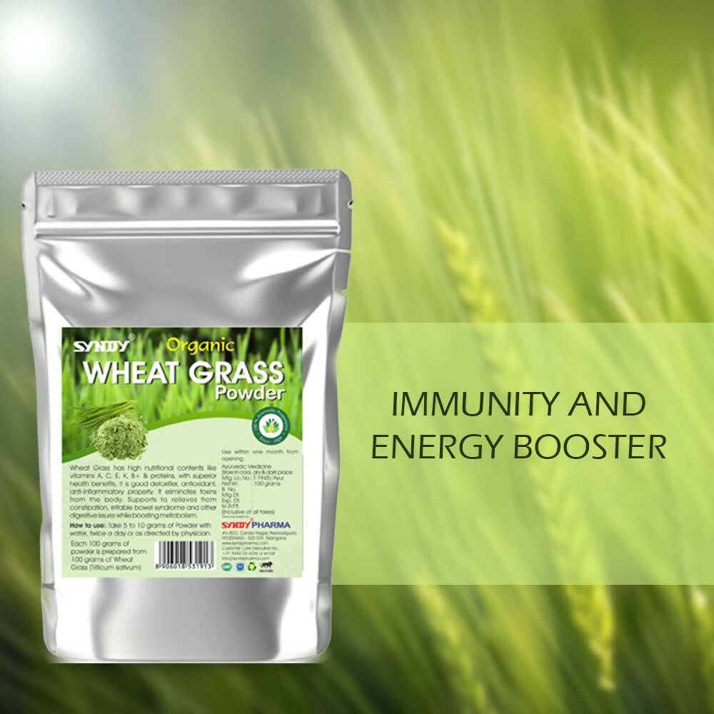 Syndy Pharma Organic Wheat Grass Powder | Grocsy