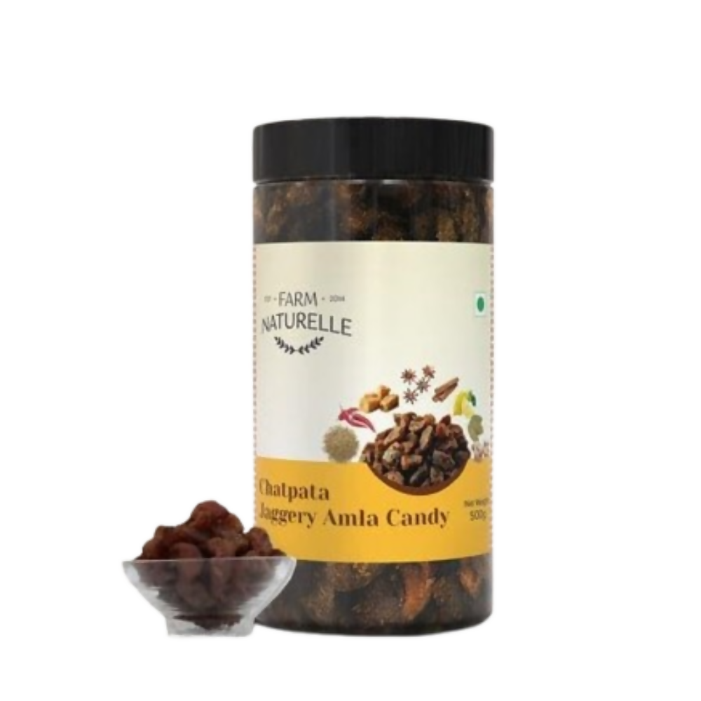 Farm Naturelle Chatpata Jaggery Amla Candy - Tangy | Grocsy