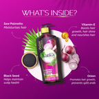 Dabur Vatika Naturals Onion & Saw Palmetto Hair Fall Control Shampoo | Grocsy