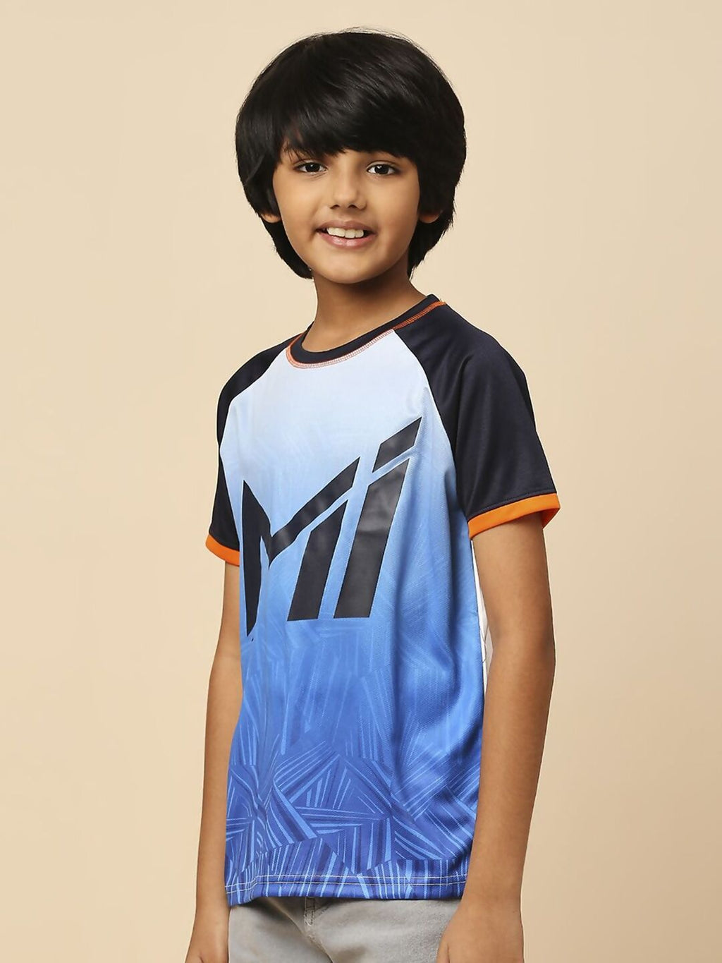 Fancode Kids Mumbai Indians IPL Graphic Printed Round Neck Cotton T-Shirts | Grocsy