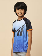 Fancode Kids Mumbai Indians IPL Graphic Printed Round Neck Cotton T-Shirts | Grocsy