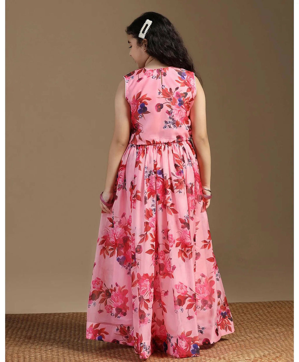 Joban Fashion Girl's Peach Color Lehenga Choli | Grocsy