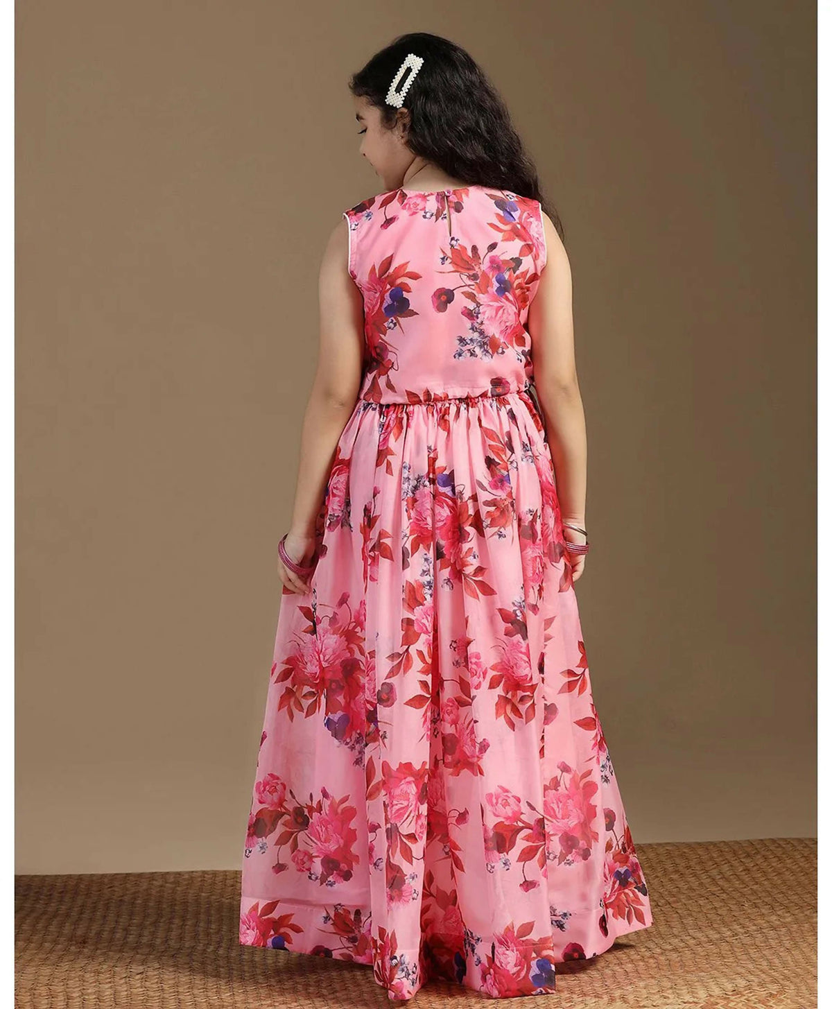Joban Fashion Girl's Peach Color Lehenga Choli | Grocsy