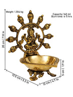 Spillbox Gold-Toned Brass Gajalakshmi Diya Pooja Essential | Grocsy