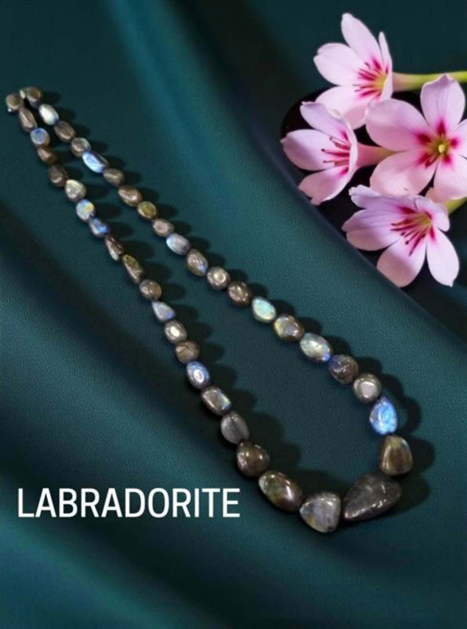 Joban Fashion Women Multi Gemstone Necklaces, Labdarorite Graduated | Grocsy