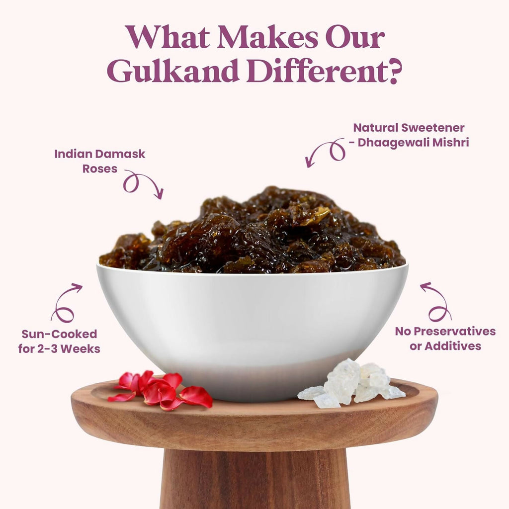 Vanalaya Gulkand Prepared using Sun Cooked Damask Rose & Cardamon | Grocsy