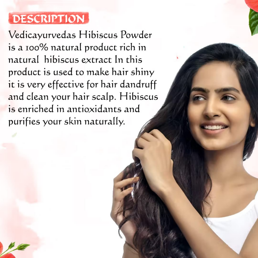 VedicAyurveda Bio-Organic Industry Hibiscus Powder | Grocsy