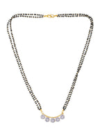 NVR Women Ethnic Gold-Polished Beaded Mangalsutra With Ad Stone | Grocsy