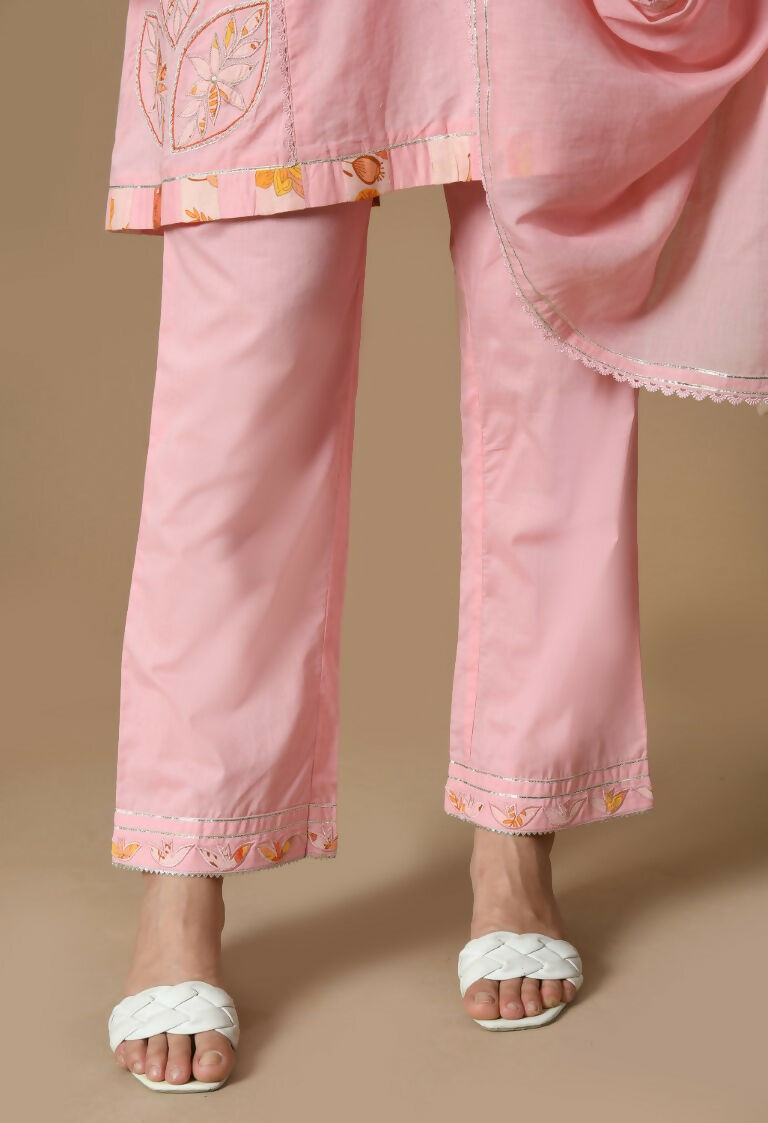Joban Fashion Pink Cotton Kurta Set | Grocsy