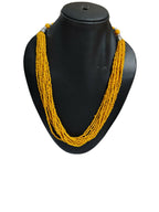 Inhanns Bloom Handmade Beaded Only Necklace - 12 Layers - Yellow Necklace | Grocsy