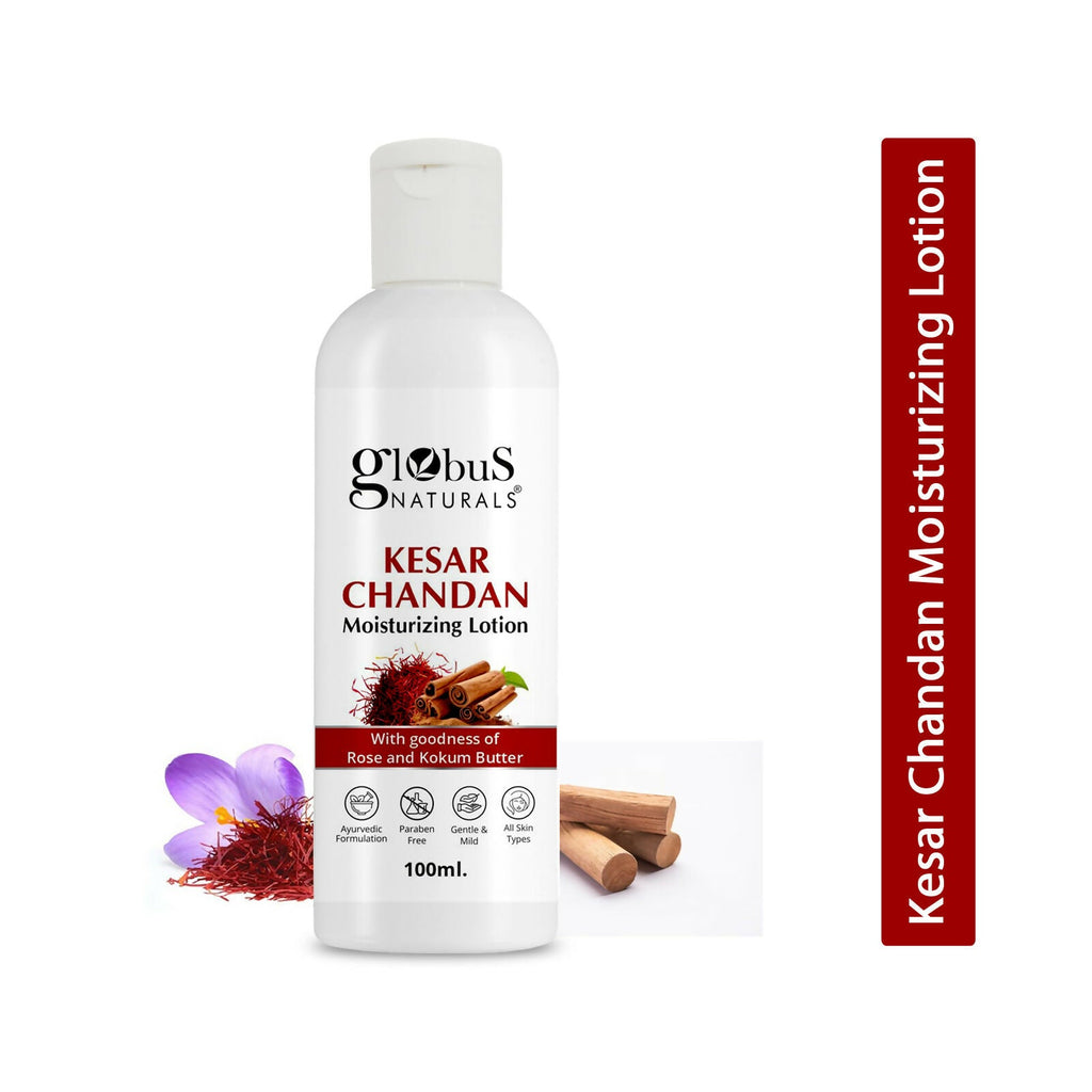 Globus Naturals Kesar Chandan Moisturizing Body Lotion For Silky Soft, Smooth, Radiant Skin, All Skin Types | Grocsy