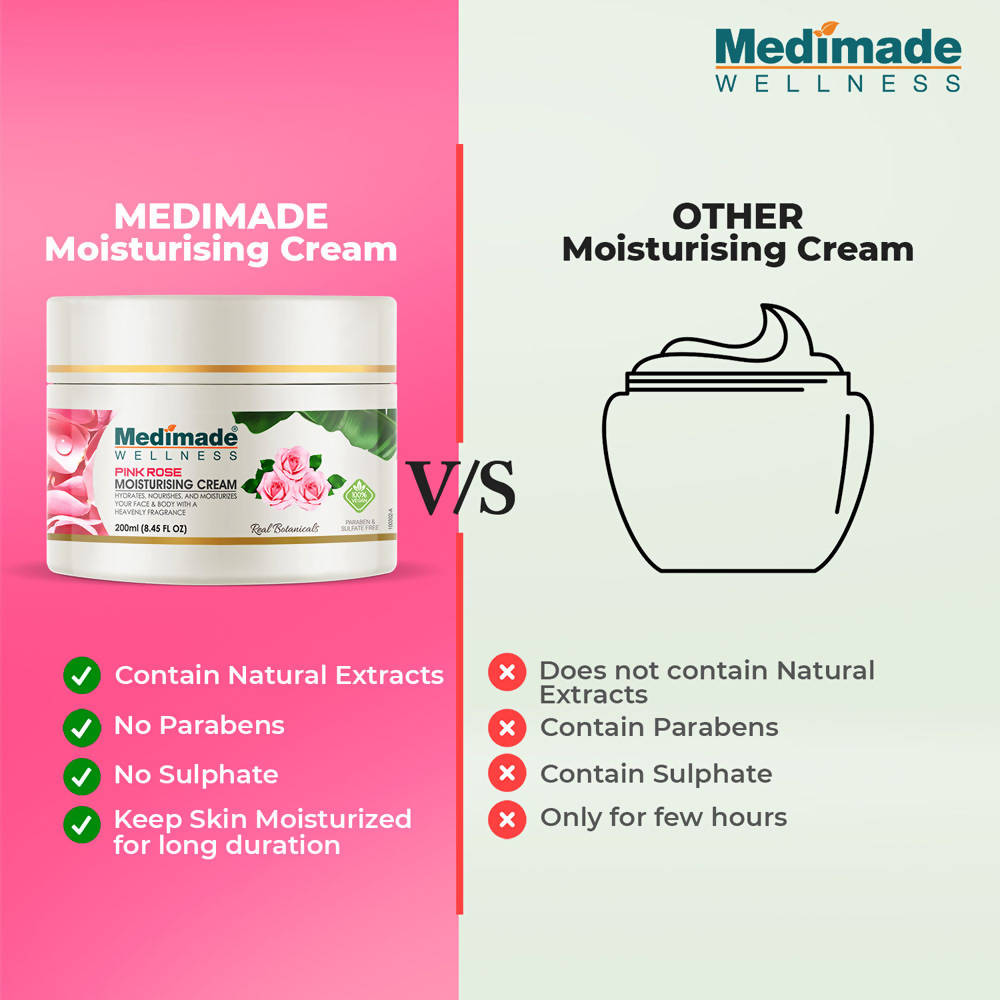 Medimade Wellness Pink Rose Moisturising Cream | Grocsy