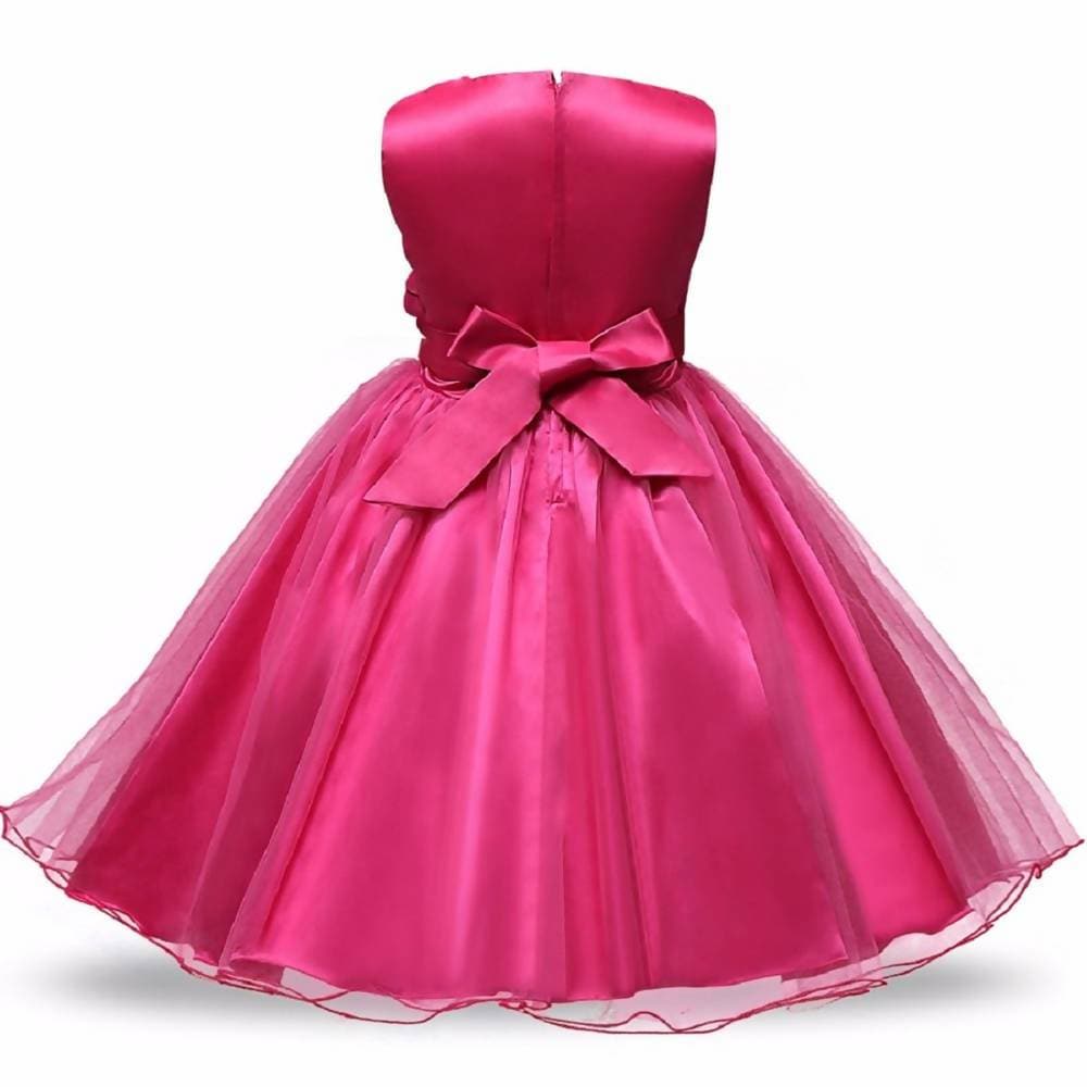 Asmaani Baby Girl's Pink Satin A-Line Maxi Full Length Dress (AS-DRESS-22042) | Grocsy