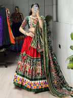 Yash Enterprise Multicolor Dhola Silk Embroidery Semi Stitched Navratri Chaniya Choli | Grocsy