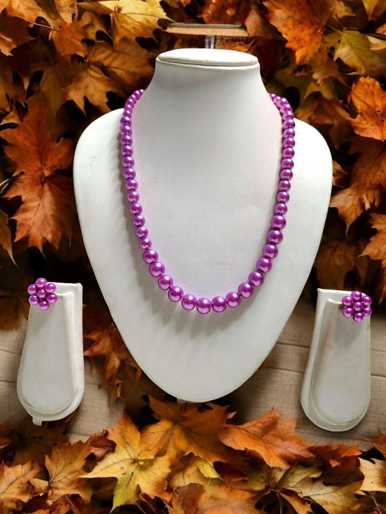 Inhanns Spectrum Everyday Pearl Sets - Single Strand - Mauve | Grocsy