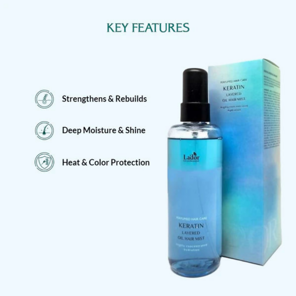 La'dor Keratin Layered Korean Perfume Oil Mist for Heat & Color Protection | Grocsy