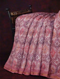 Red Onion Pink Colour Printed Semi Chanderi Design Saree By Gayathri Reddy Designer Studio | Grocsy