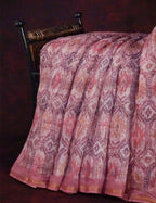 Red Onion Pink Colour Printed Semi Chanderi Design Saree By Gayathri Reddy Designer Studio | Grocsy