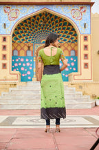 Vastranavya Parrot Navratri Special Kutchi Gamthi Work with Printed Kurti | Grocsy