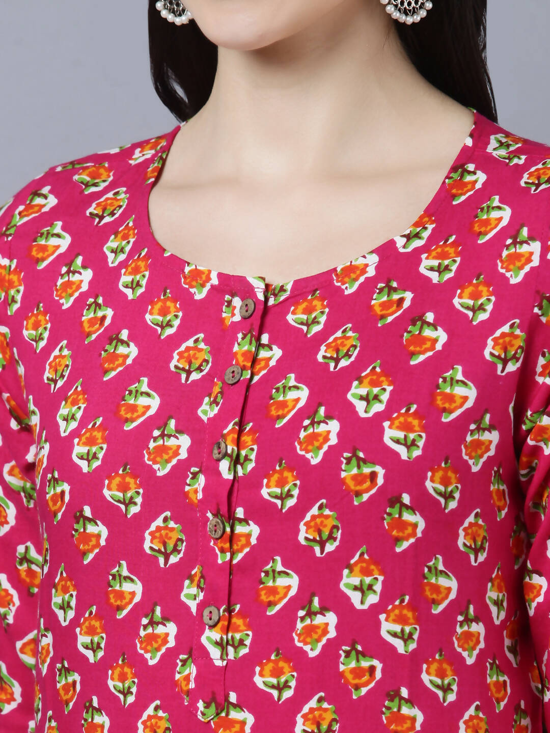 Myshka Women Pink Printed Straight Kurta | Grocsy