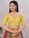 Joban Fashion Women Silk Yellow Stitched Blouse | Grocsy