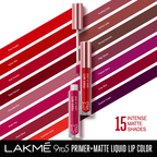 Lakme 9to5 Primer + Matte Liquid Lip Color - MP2 Power Pink | Grocsy