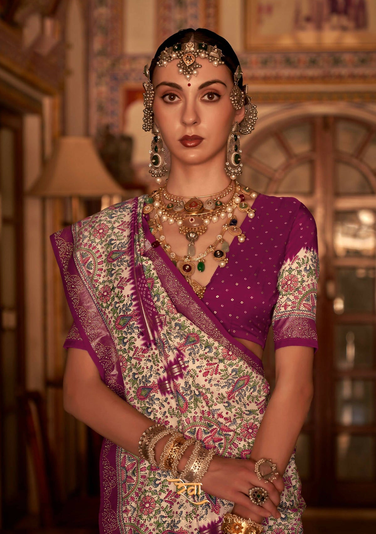 Rani P V Silk Digital Print, Zari Work Printed Saree - Rewaa Parampara | Grocsy