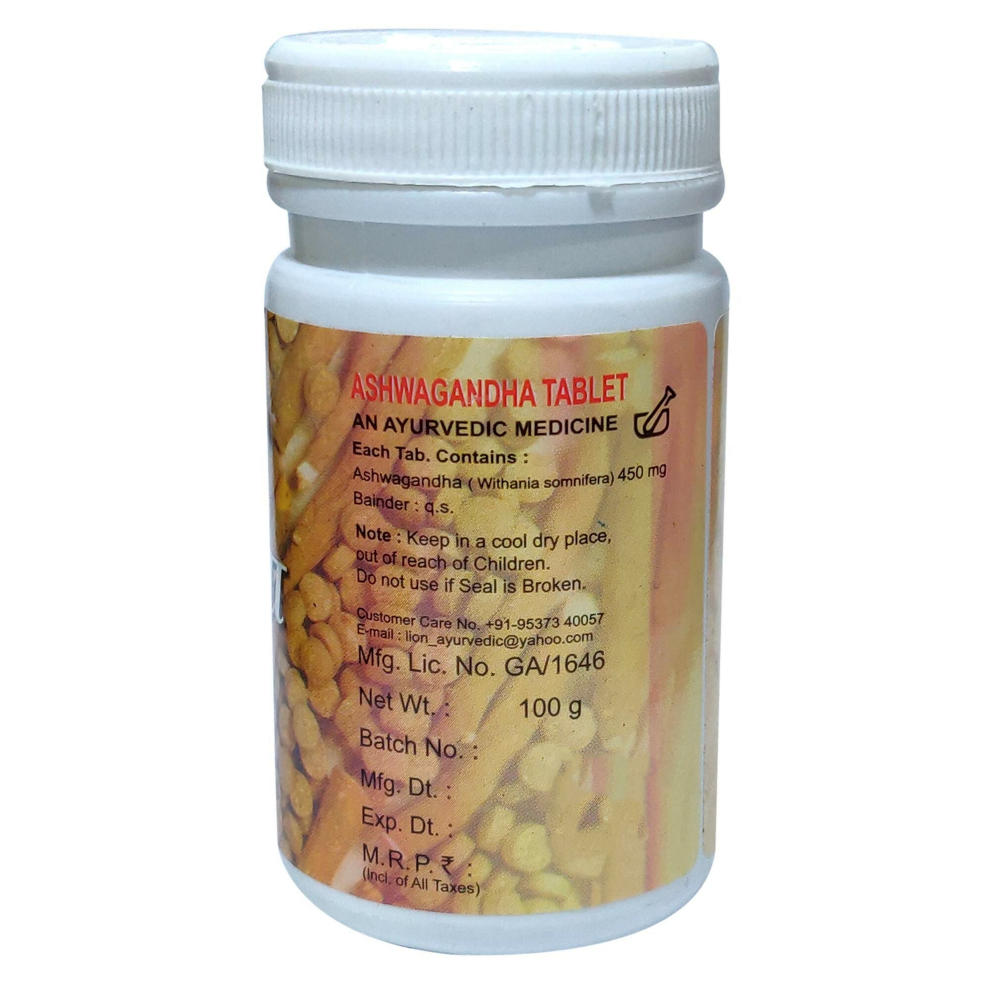Lion Ayurveda Ashwagandha Tablets | Grocsy
