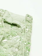 House of Panchhi Lime Green Net Sequins and Zarkan embroidery Lehenga choli & Dupatta | Grocsy