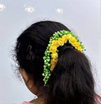 Yellow & Green Hair Gajra | Grocsy