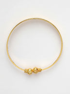 NVR Women's Set of 2 Gold-Polished Handcrafted Adjustable Bangles | Grocsy