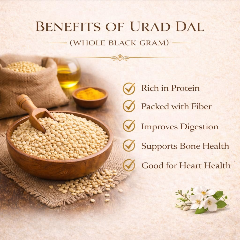 Village-Organica White Urad Dal Whole | Grocsy