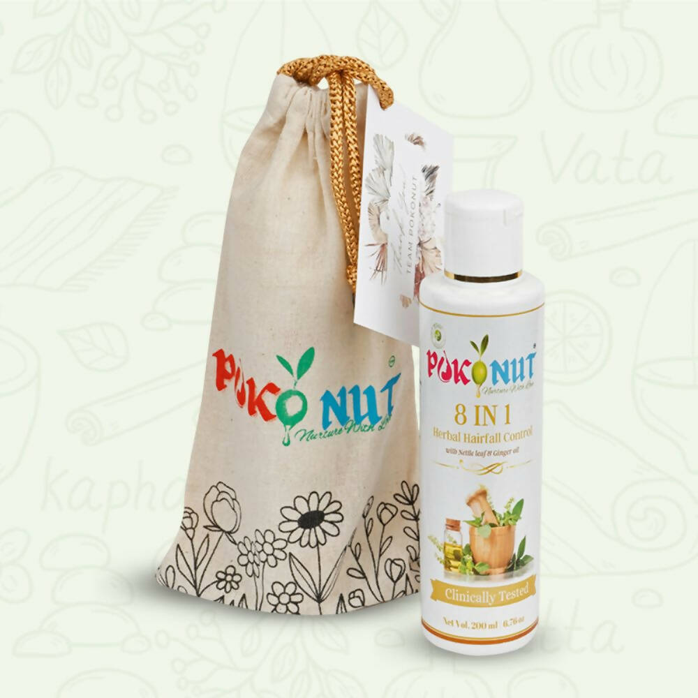 Pokonut 8 in 1 Herbal Hair Fall Control Oil | Grocsy