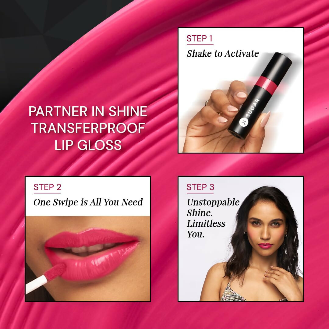 Sugar Cosmetics Partner In Shine Transferproof Lip Gloss - 01 Cinnamon Champagne | Grocsy