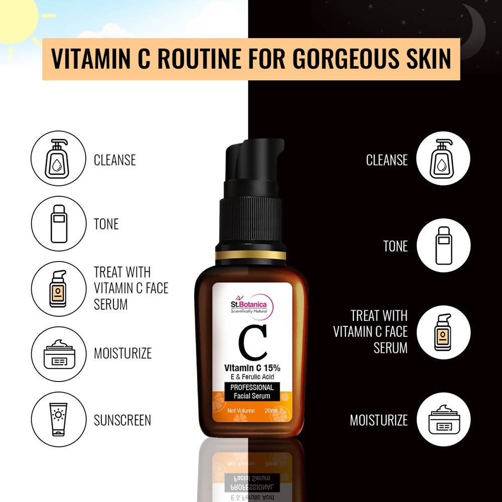 St.Botanica Vitamin C 15% E & Ferulic Acid Professional Facial Serum | Grocsy