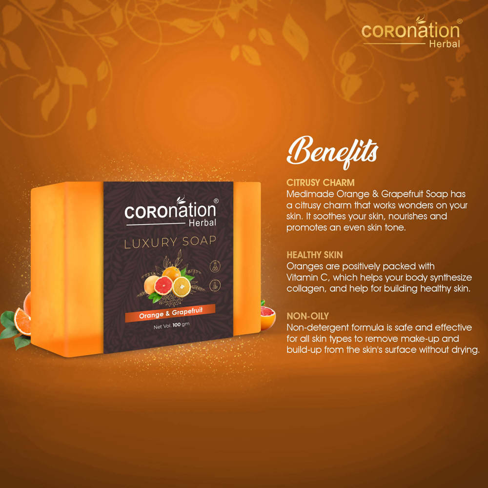 Coronation Herbal Orange & Grapefruit Luxury Soap | Grocsy